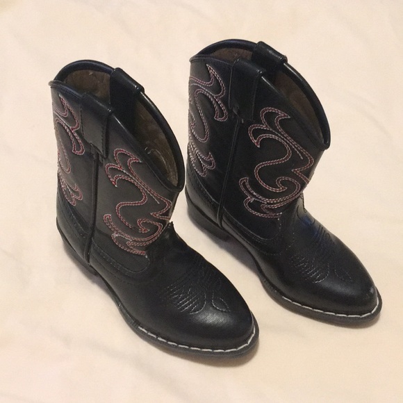 Faded Glory Other - Toddler Boys black cowboy boots size 7